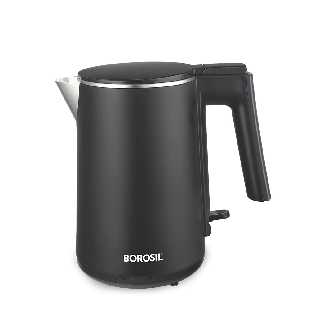 Borosil Cooltouch Electric Kettle, Stainless Steel Inner Body